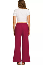 ZENANA Ribbed Round Neck Pullover and Drawstring Pants Set on Simply Obsessed