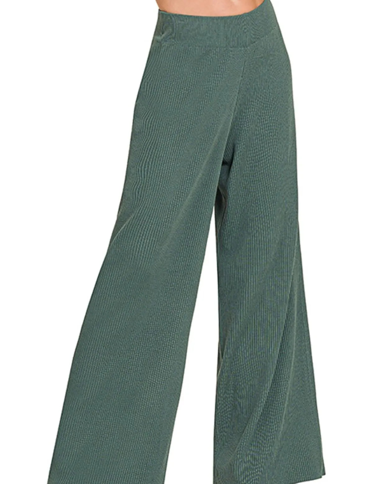 Zenana Viscose Ribbed Sweater Pants on Simply Obsessed