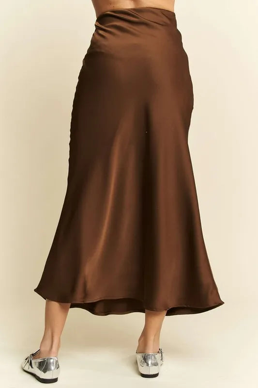 Davi & Dani High Waist Midi Skirt on Simply Obsessed