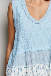 POL Floral Print V-Neck Textured Tank **SALE** on Simply Obsessed