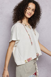 POL Short Sleeve Hooded Top with Back-Open Detail on Simply Obsessed