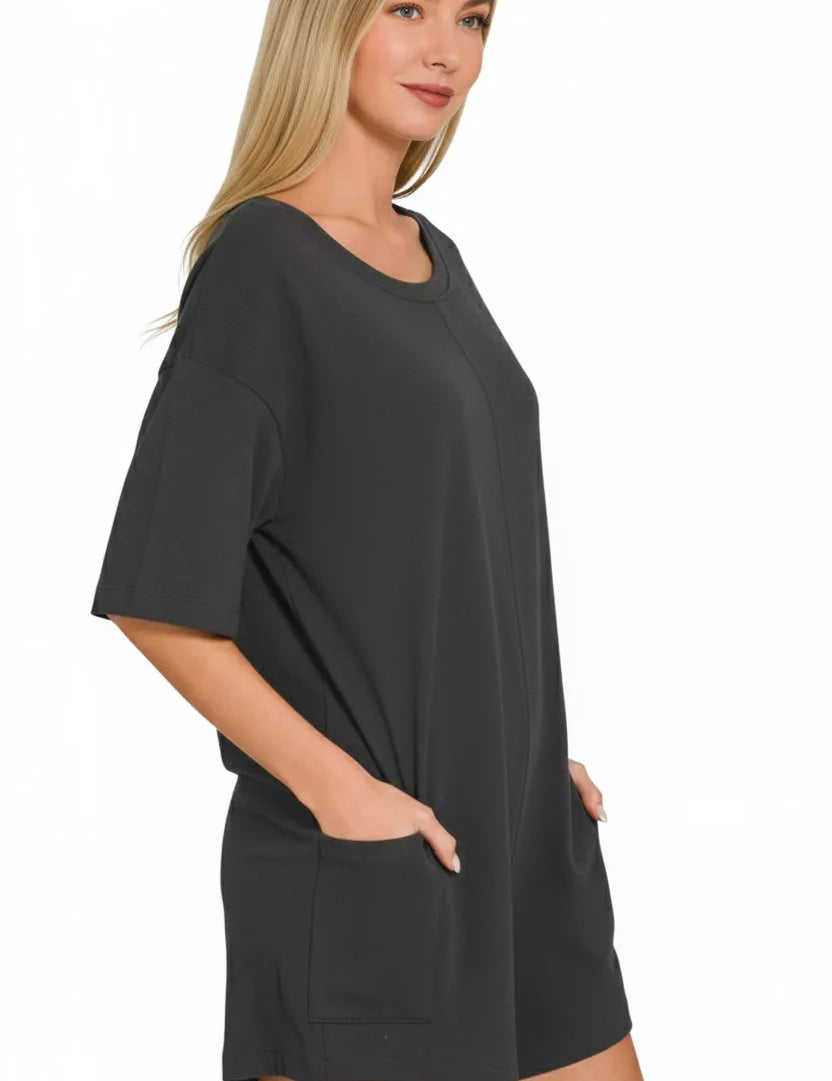 ZENANA V or Scoop Neck Reversible 2-Way Romper on Simply Obsessed