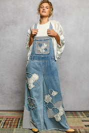 POL Open Front Crochet Cardigan with Floral Embroidery on Simply Obsessed