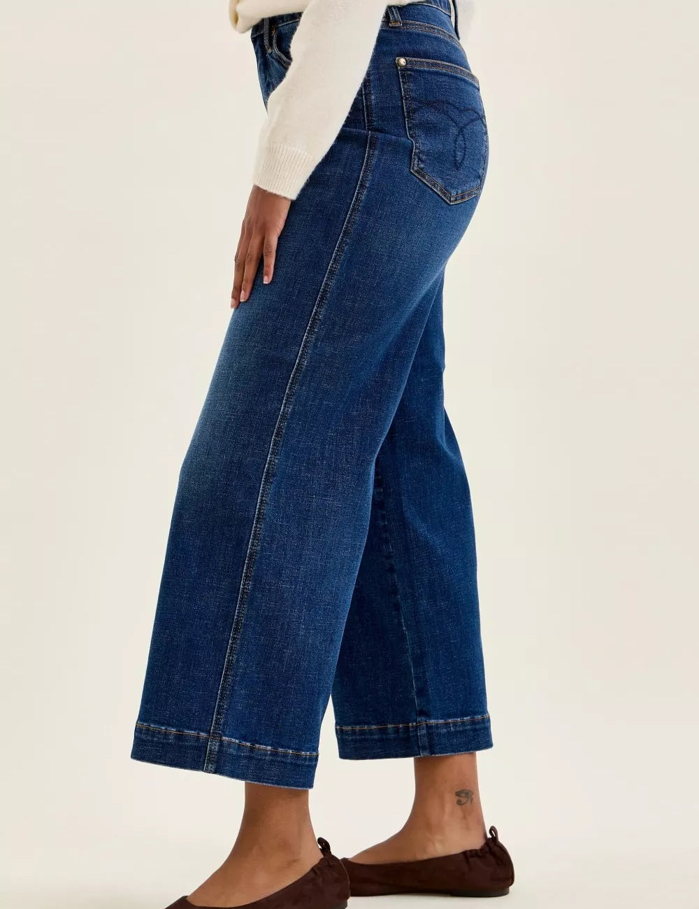 JUDY BLUE High Waist T.C. Claudia Ankle Wide Jeans on Simply Obsessed