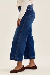 JUDY BLUE High Waist T.C. Claudia Ankle Wide Jeans on Simply Obsessed