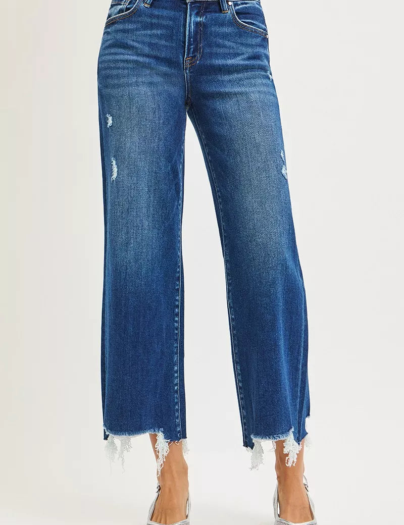 RISEN High Rise Crop Wide Leg Jeans on Simply Obsessed