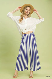 UMGEE Vertical Stripe Wide Leg Pants on Simply Obsessed