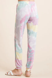 BiBi Tie Dye French Terry Casual Pants on Simply Obsessed