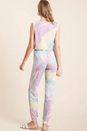 BiBi Tie Dye French Terry Casual Pants on Simply Obsessed