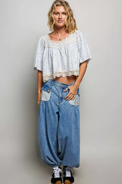 POL Floral Print Lace Trim Blouse **SALE** on Simply Obsessed