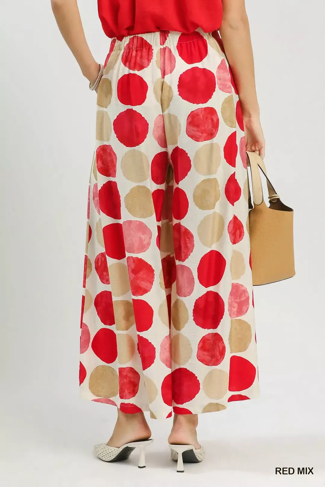UMGEE Dot Print Wide Leg Pants on Simply Obsessed
