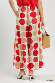 UMGEE Dot Print Wide Leg Pants on Simply Obsessed