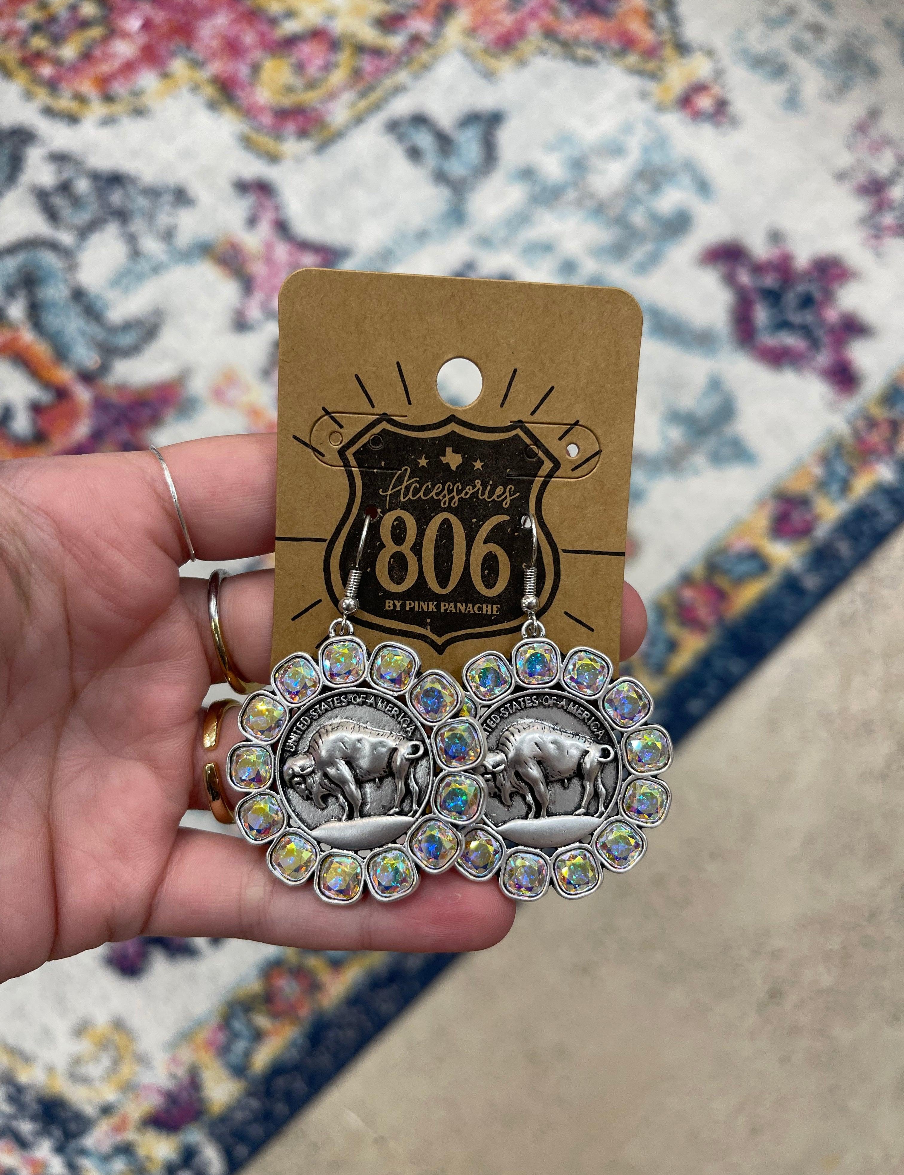 AB Bling Buffalo Earrings on Simply Obsessed