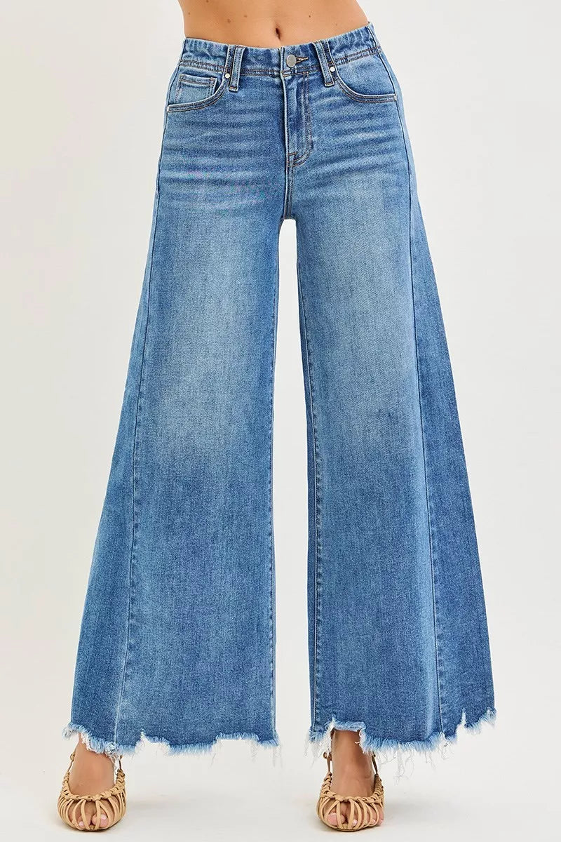 RISEN High Rise Ankle Wide Jeans on Simply Obsessed