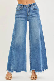 RISEN High Rise Ankle Wide Jeans on Simply Obsessed