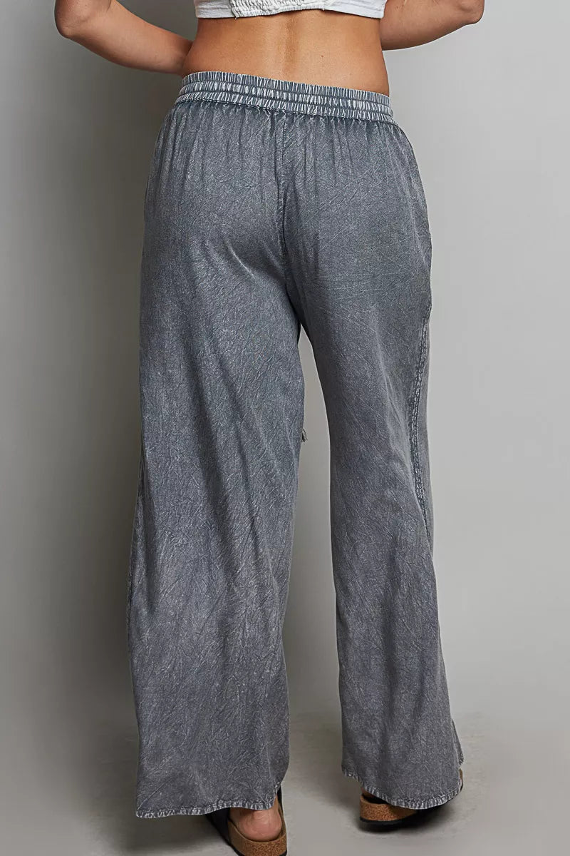 POL Tassel Drawstring Embroidered Wide Leg Woven Pants **FALL DEBUT SALE** on Simply Obsessed