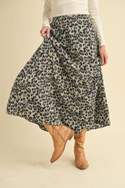 Aemi+Co Leopard Midi Skirt on Simply Obsessed
