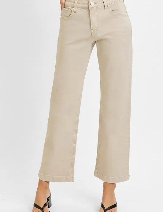 RISEN Full Size Tummy Control Mid Rise Ankle Straight Jeans Plus Size on Simply Obsessed