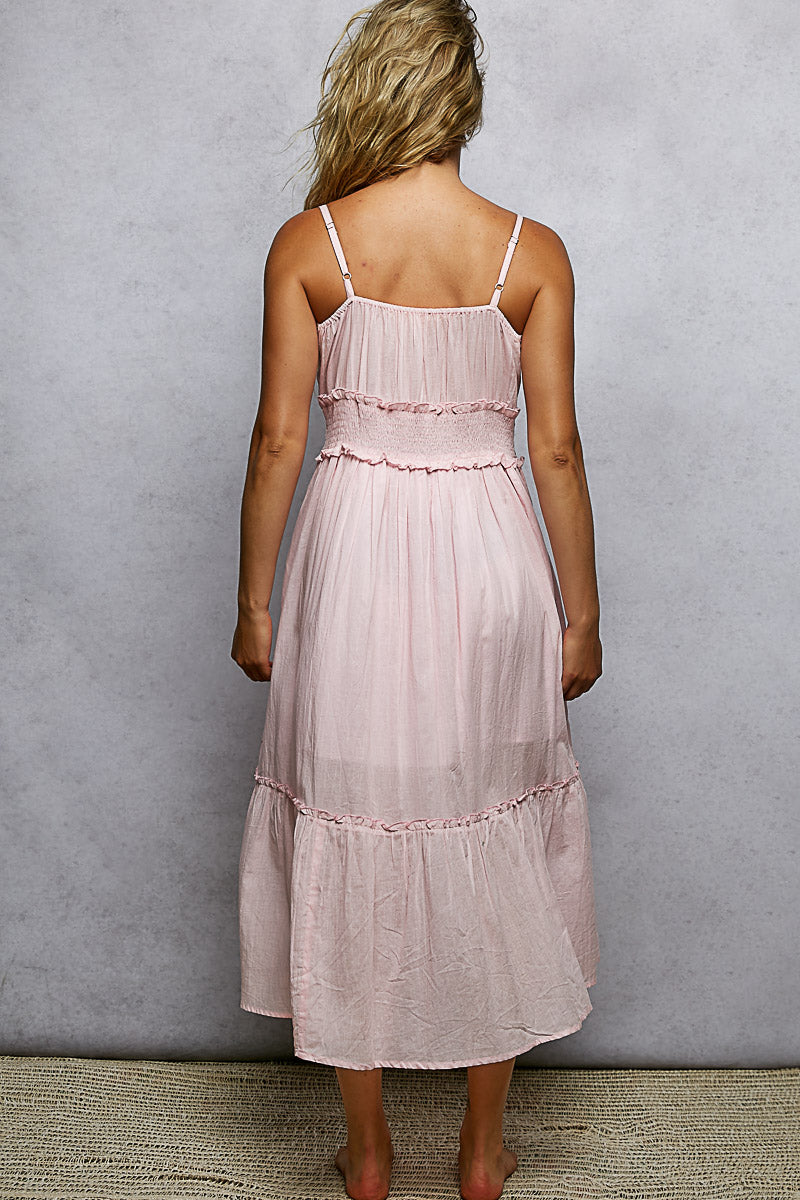 POL Smocked Waistband Floral Midi Cami Dress. **SALE** on Simply Obsessed