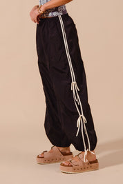 SO ME Loose Fit Jogger Pants With Double Lined Side Detail on Simply Obsessed