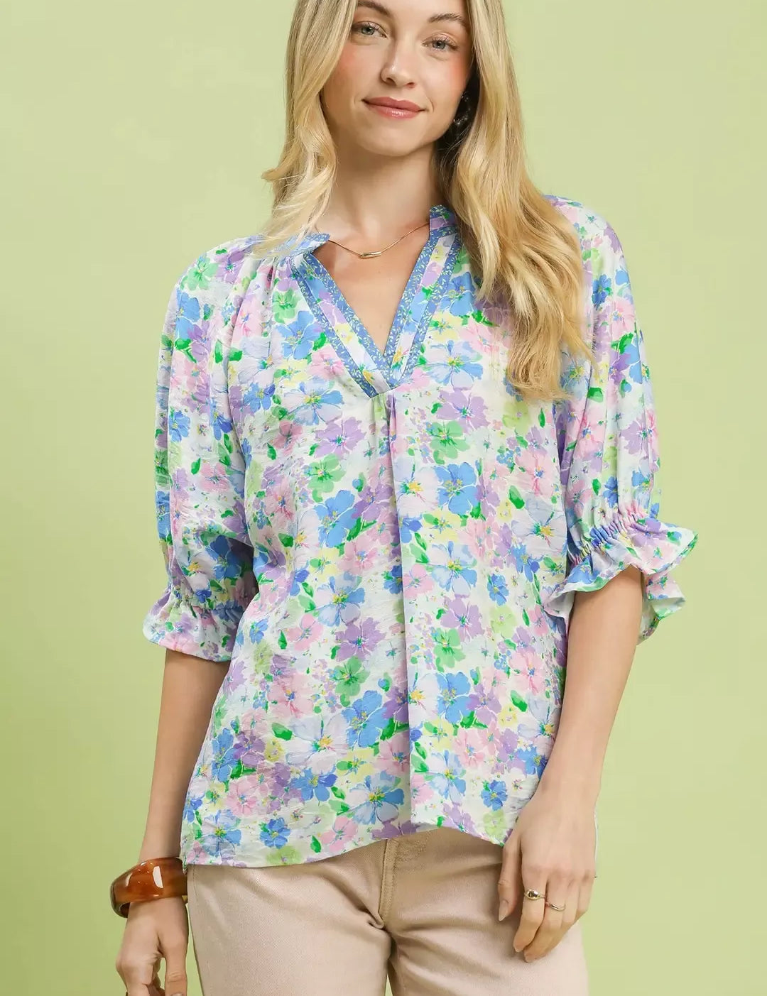 UMGEE Mix Floral Print Ruffle Top **DEBUT SALE** on Simply Obsessed