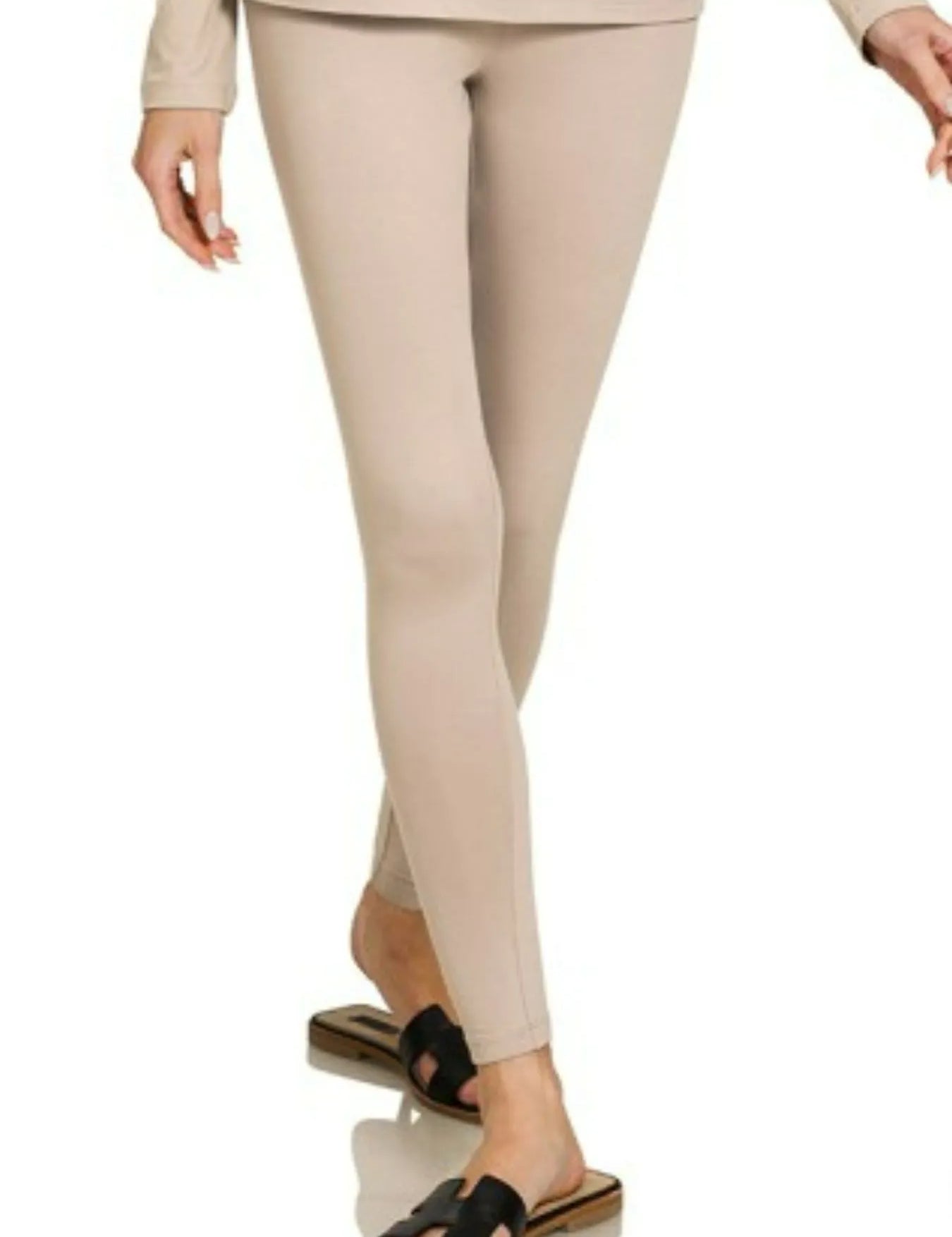 ZENANA Microfiber Round Neck Top and Leggings Set on Simply Obsessed