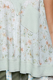 POL Floral V-Neck Tank with Front Pocket **SALE** on Simply Obsessed