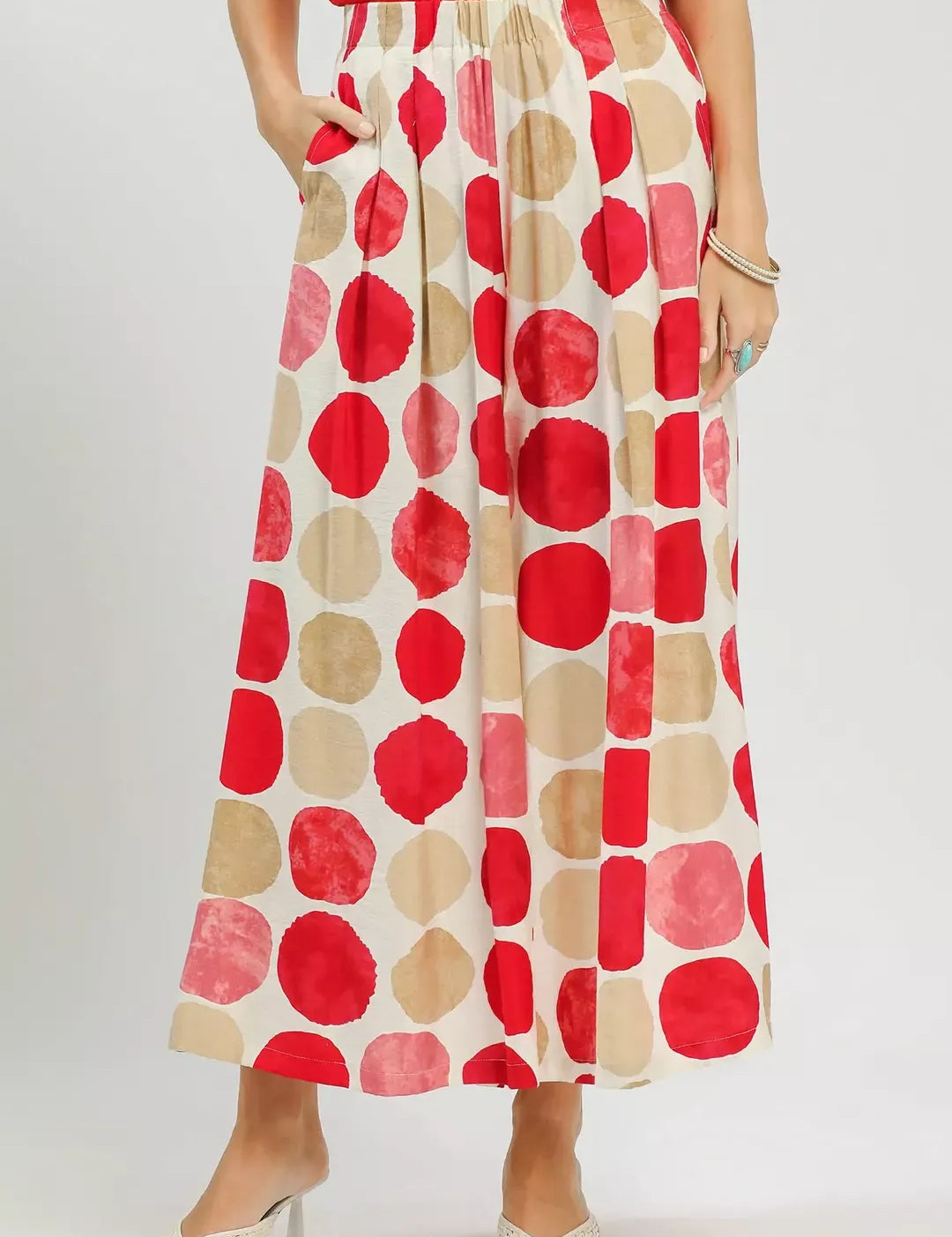 UMGEE Dot Print Wide Leg Pants on Simply Obsessed