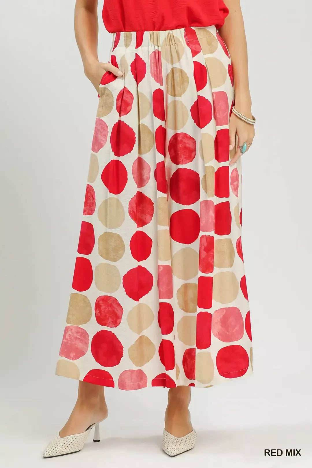 UMGEE Dot Print Wide Leg Pants on Simply Obsessed
