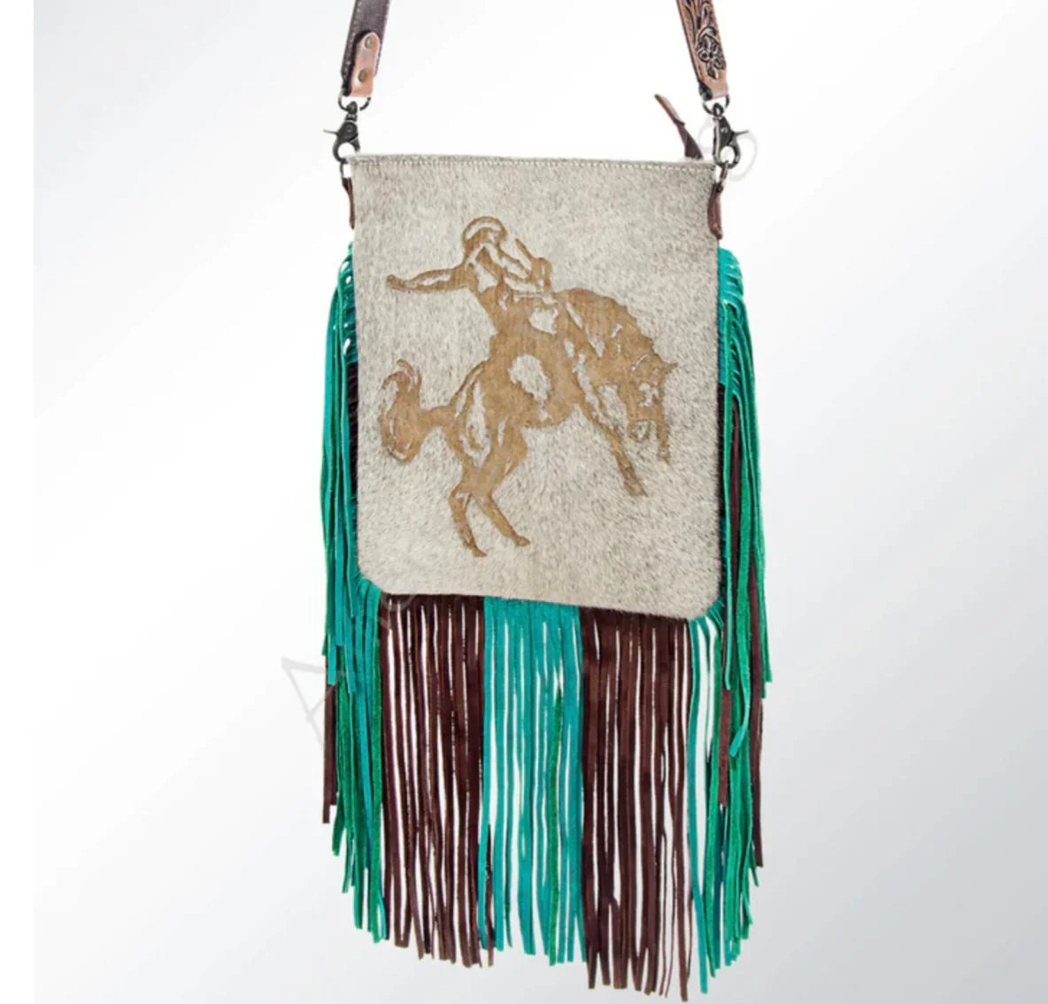 AMERICAN DARLING Crossbody Genuine Leather Fringe Western Bag on Simply Obsessed