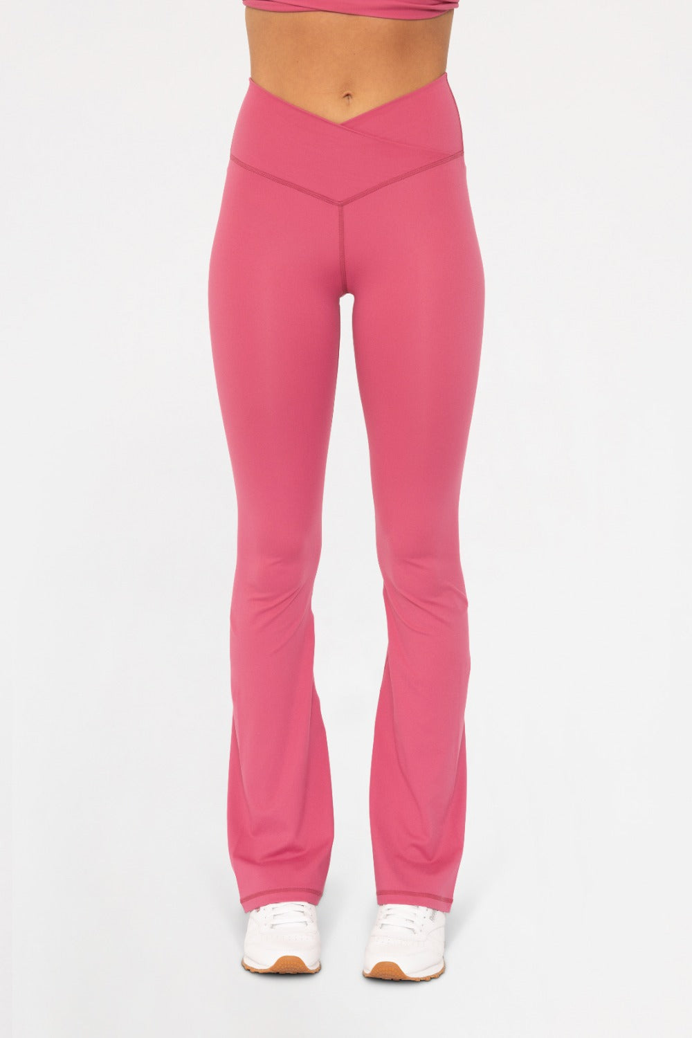 MONO B Flare Cross Leggings - SOFT MAGENTA