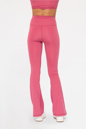 MONO B Flare Cross Leggings - SOFT MAGENTA