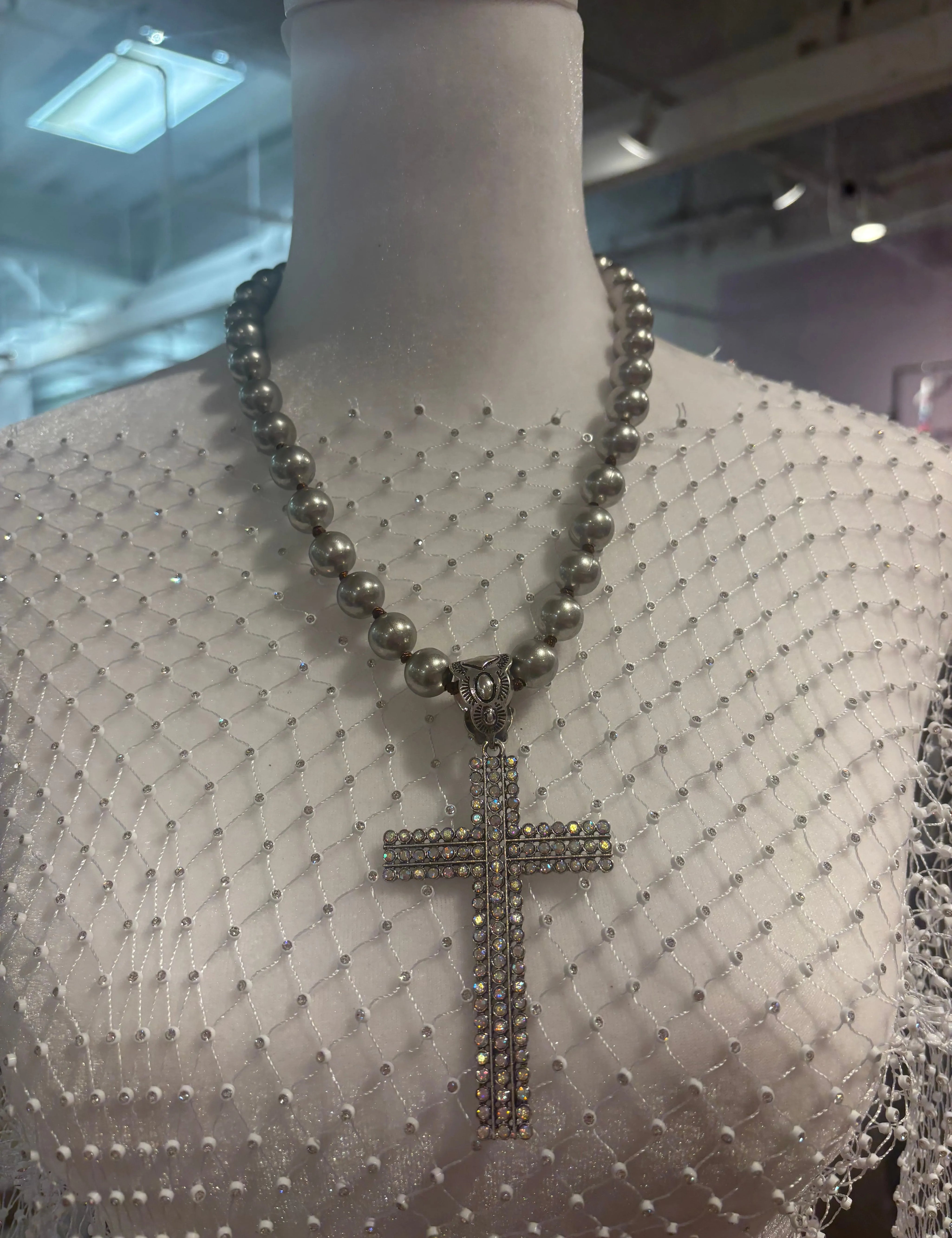 ATG AB Cross Navajo Pearl Necklace on Simply Obsessed