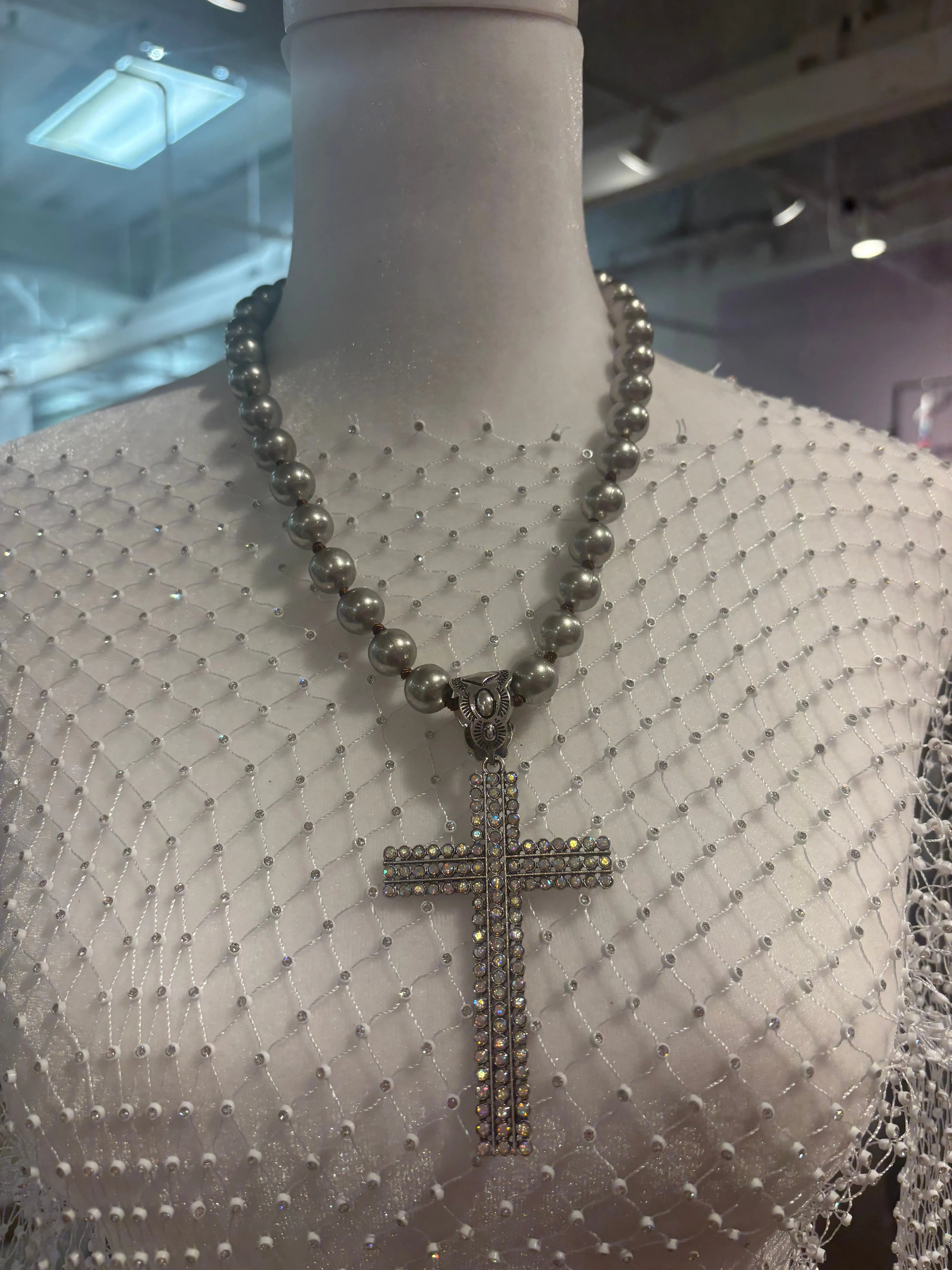 ATG AB Cross Navajo Pearl Necklace on Simply Obsessed