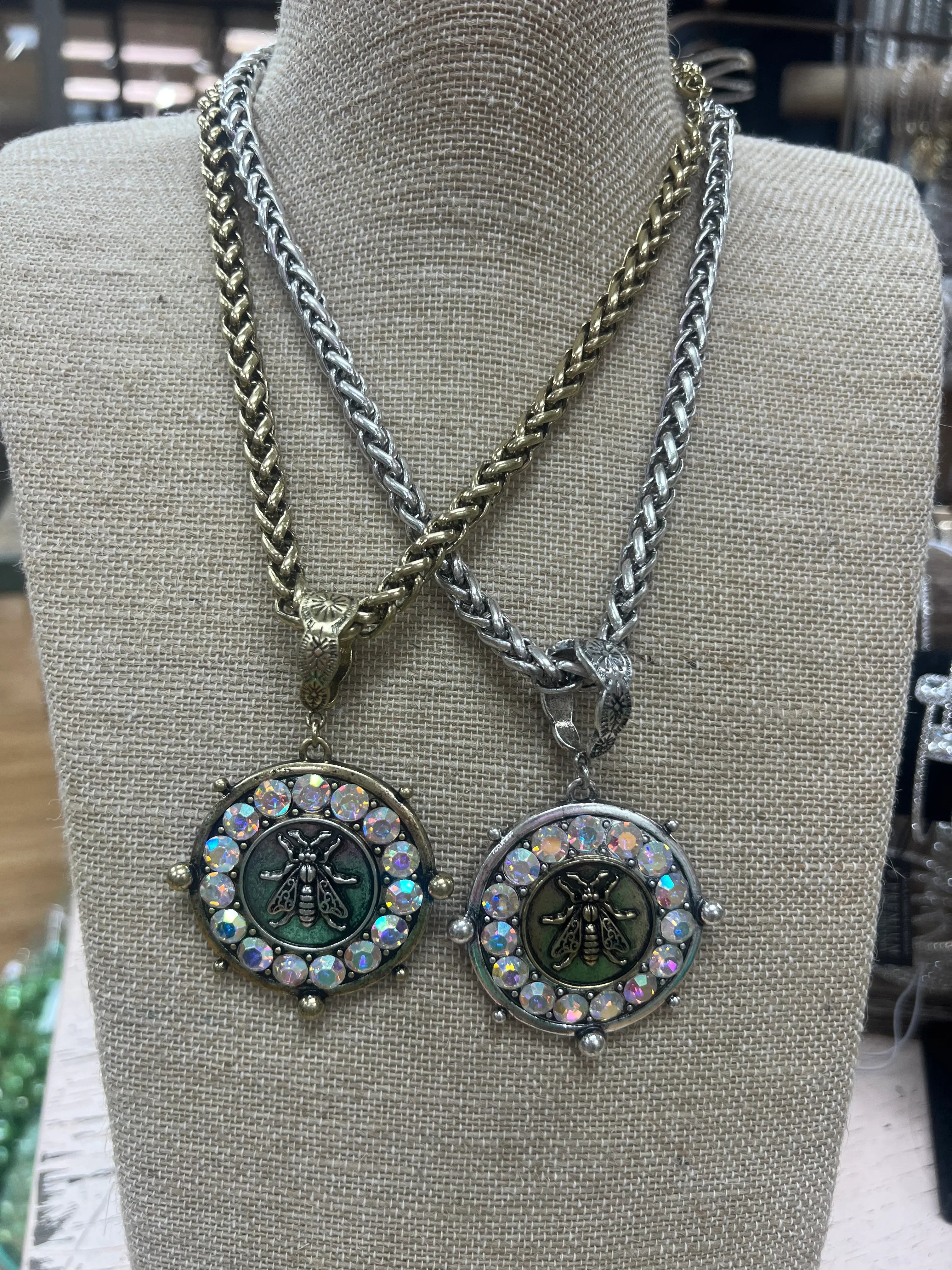 ATG AB Crystal Bee Chain Necklace on Simply Obsessed