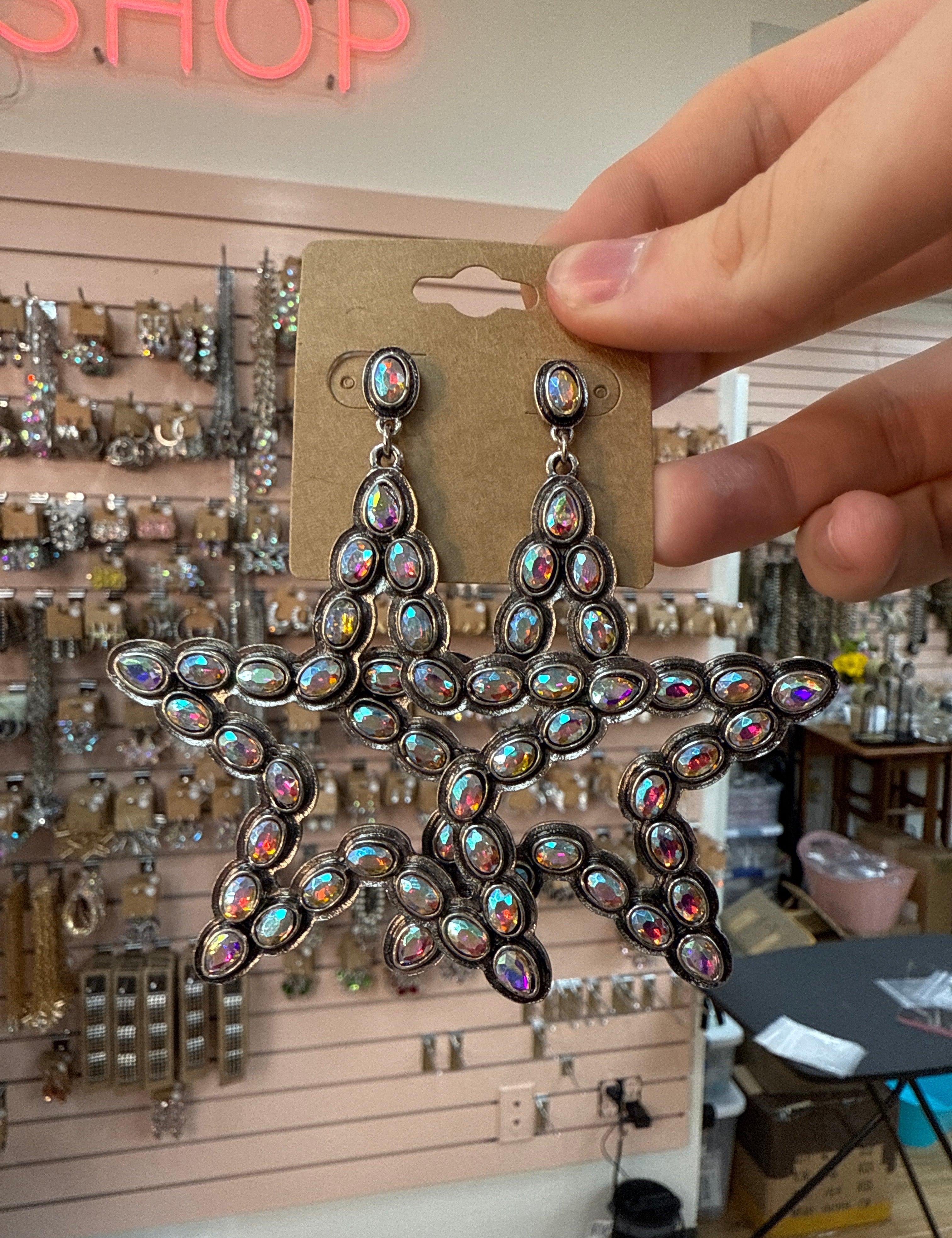 ATG AB Crystal Star Earrings on Simply Obsessed