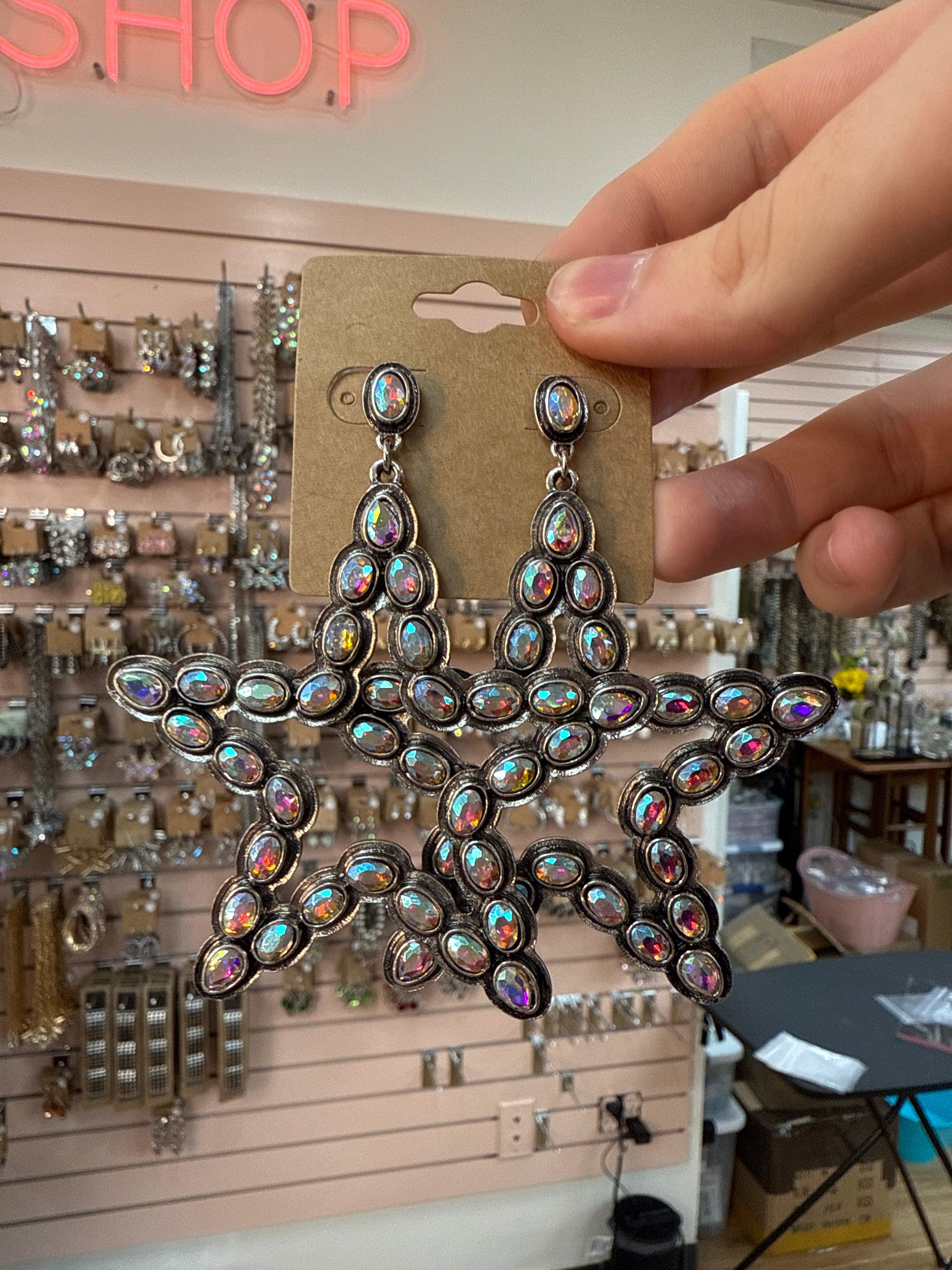 ATG AB Crystal Star Earrings on Simply Obsessed