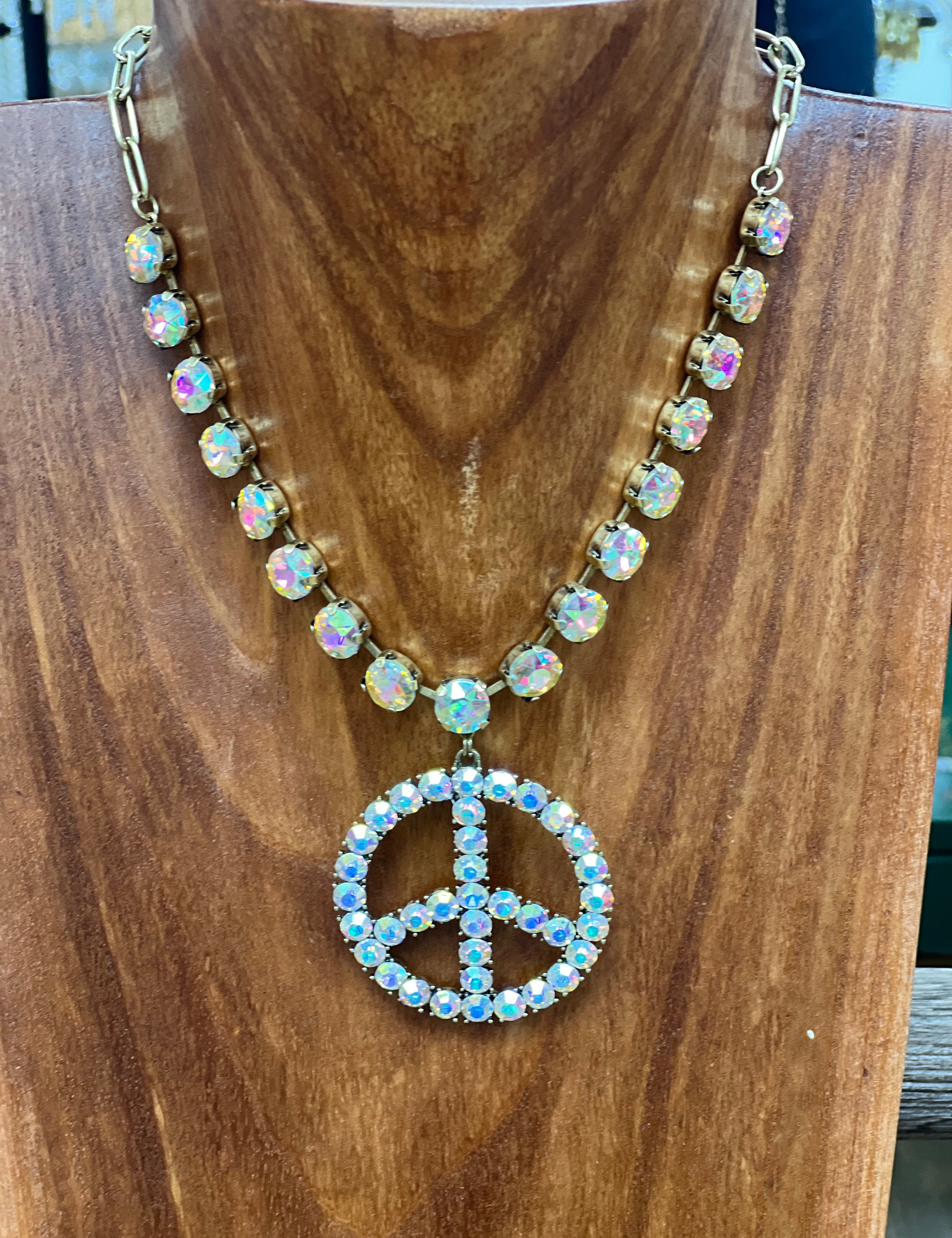 ATG AB Peace Sign Necklaces on Simply Obsessed