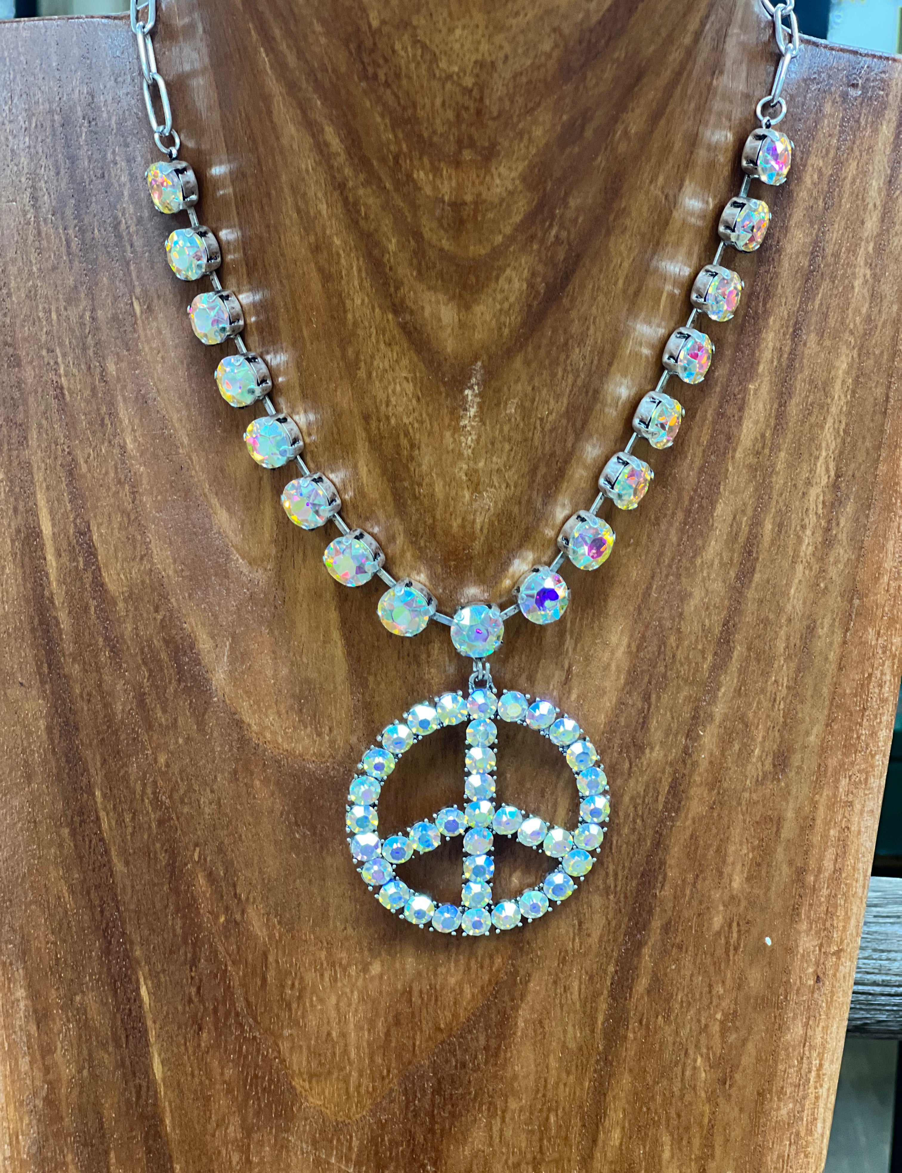 ATG AB Peace Sign Necklaces on Simply Obsessed