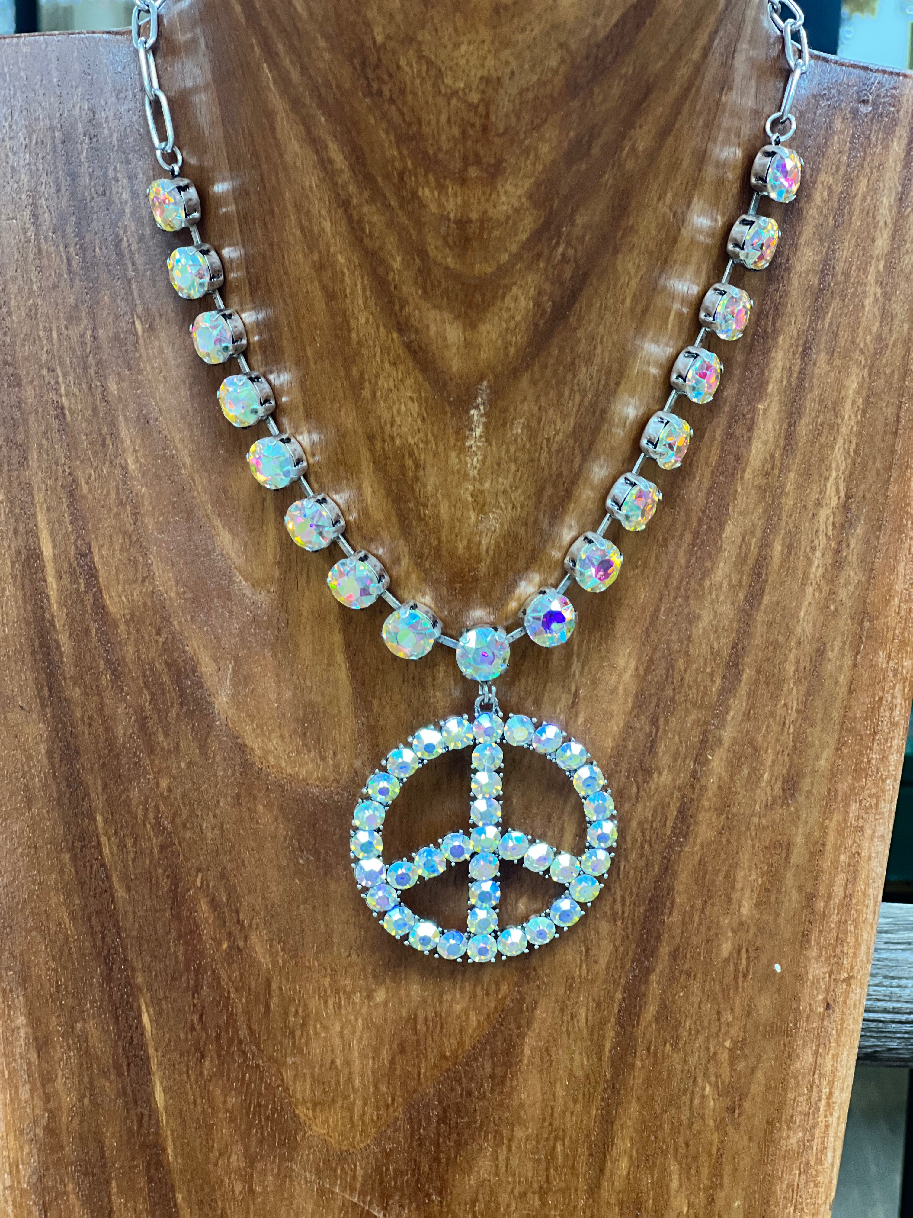ATG AB Peace Sign Necklaces on Simply Obsessed