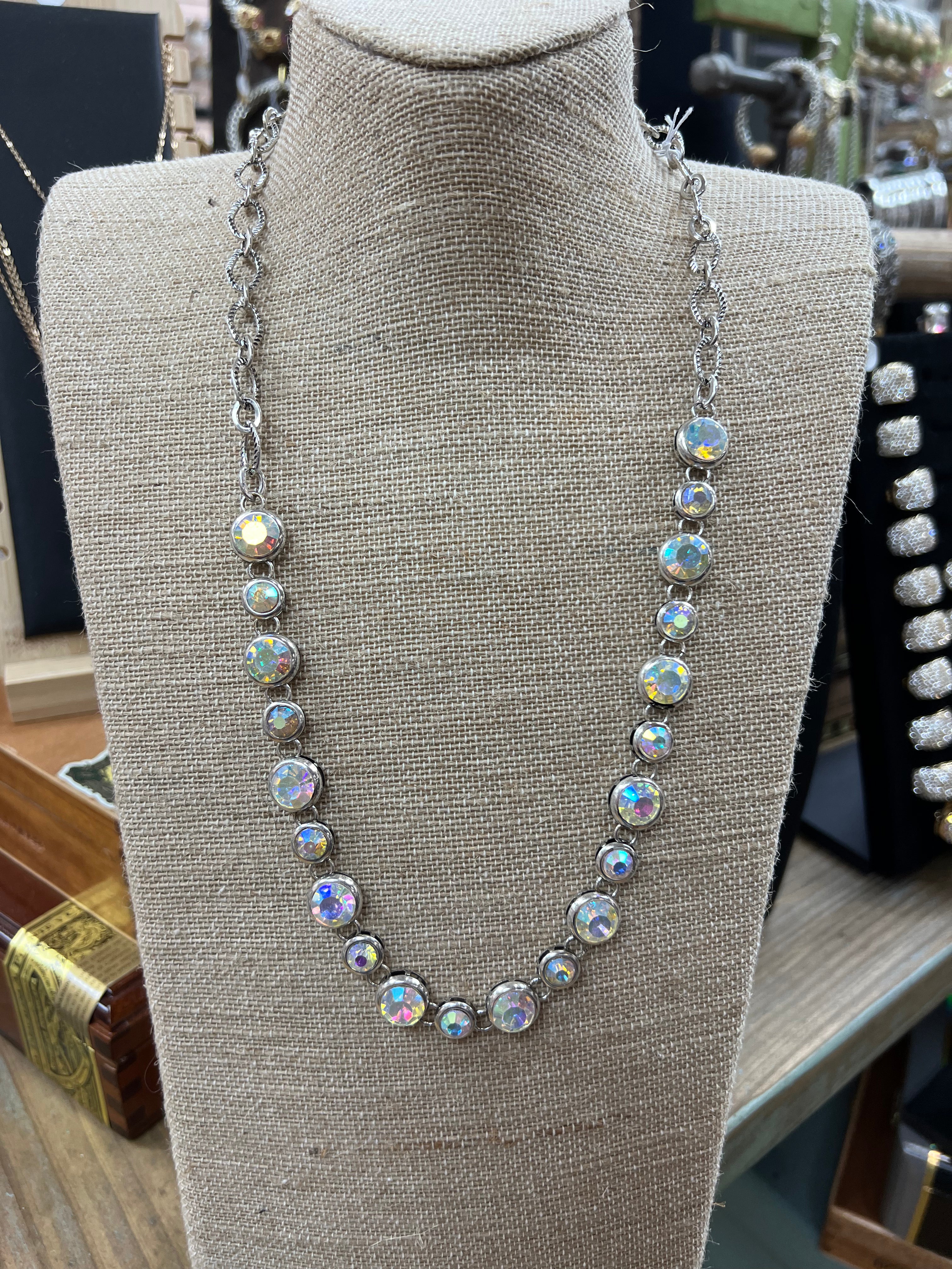ATG AB Stone Chain Necklace on Simply Obsessed