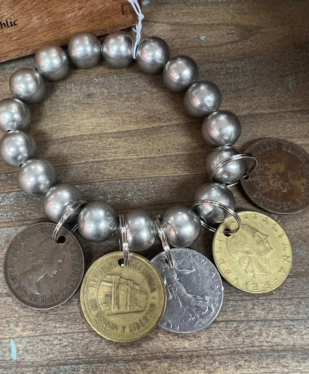 ATG Assorted 5 Coin Bracelet on Simply Obsessed