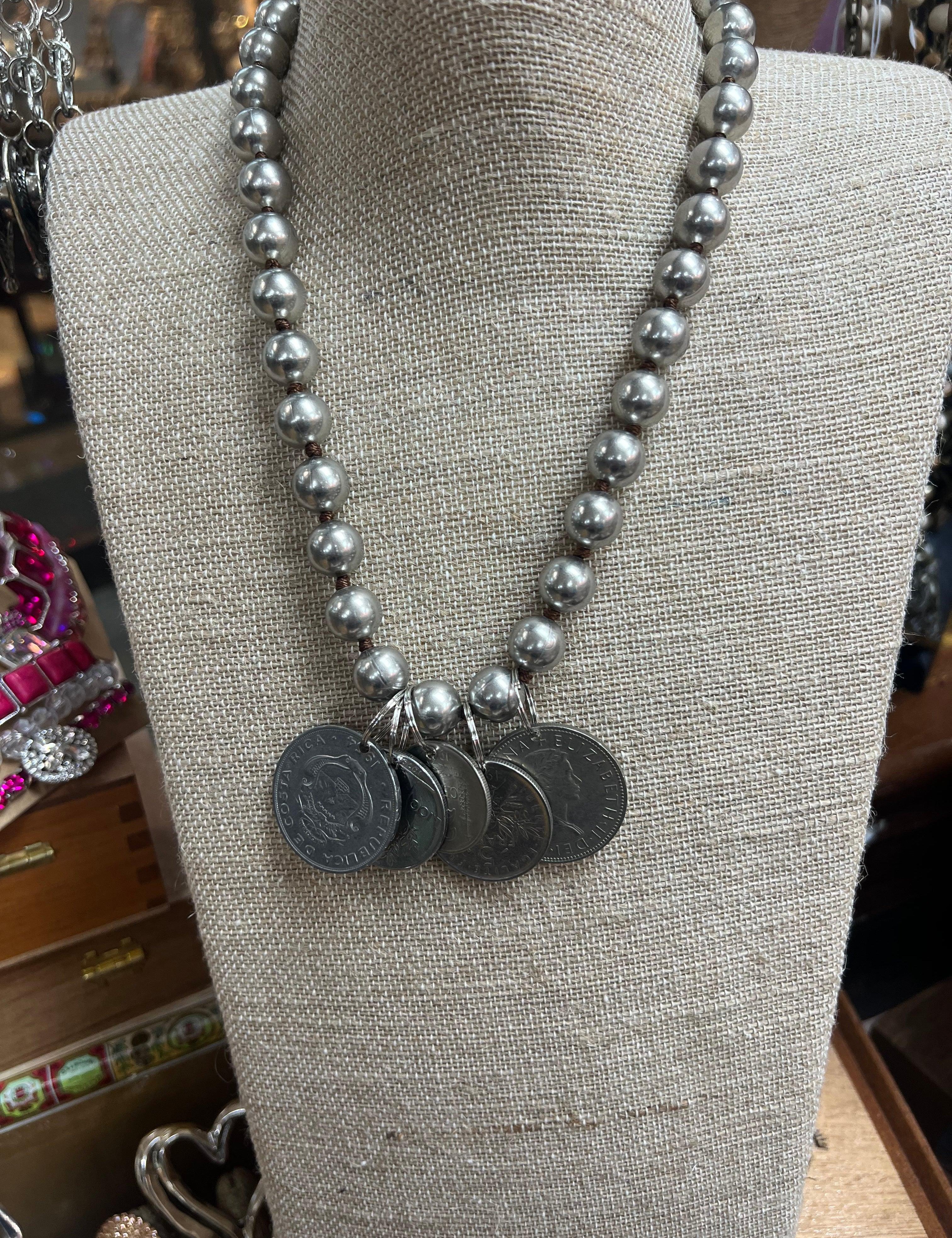 ATG Assorted 5 Coin Necklace on Simply Obsessed