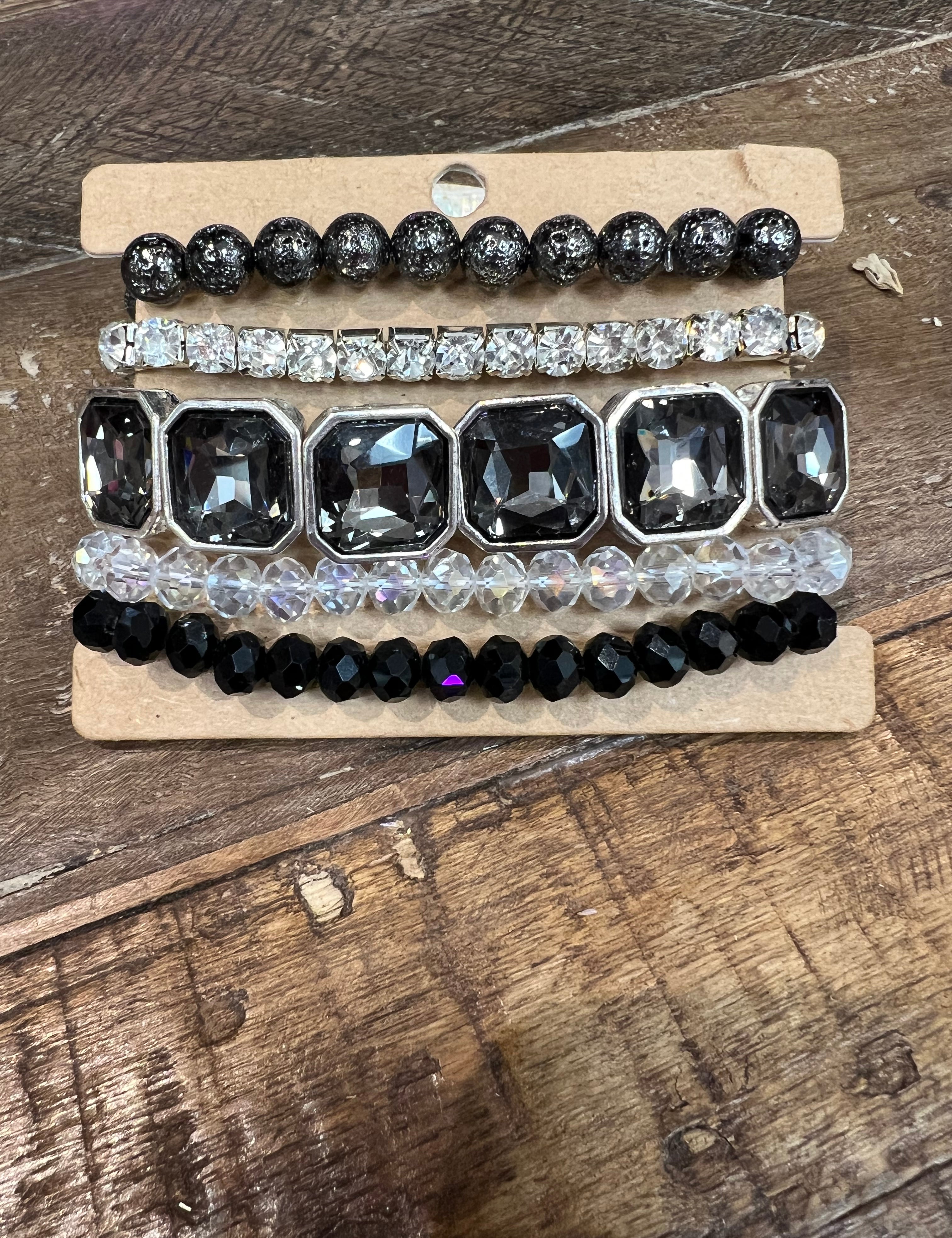 Silver Bracelet Stack on Simply Obsessed