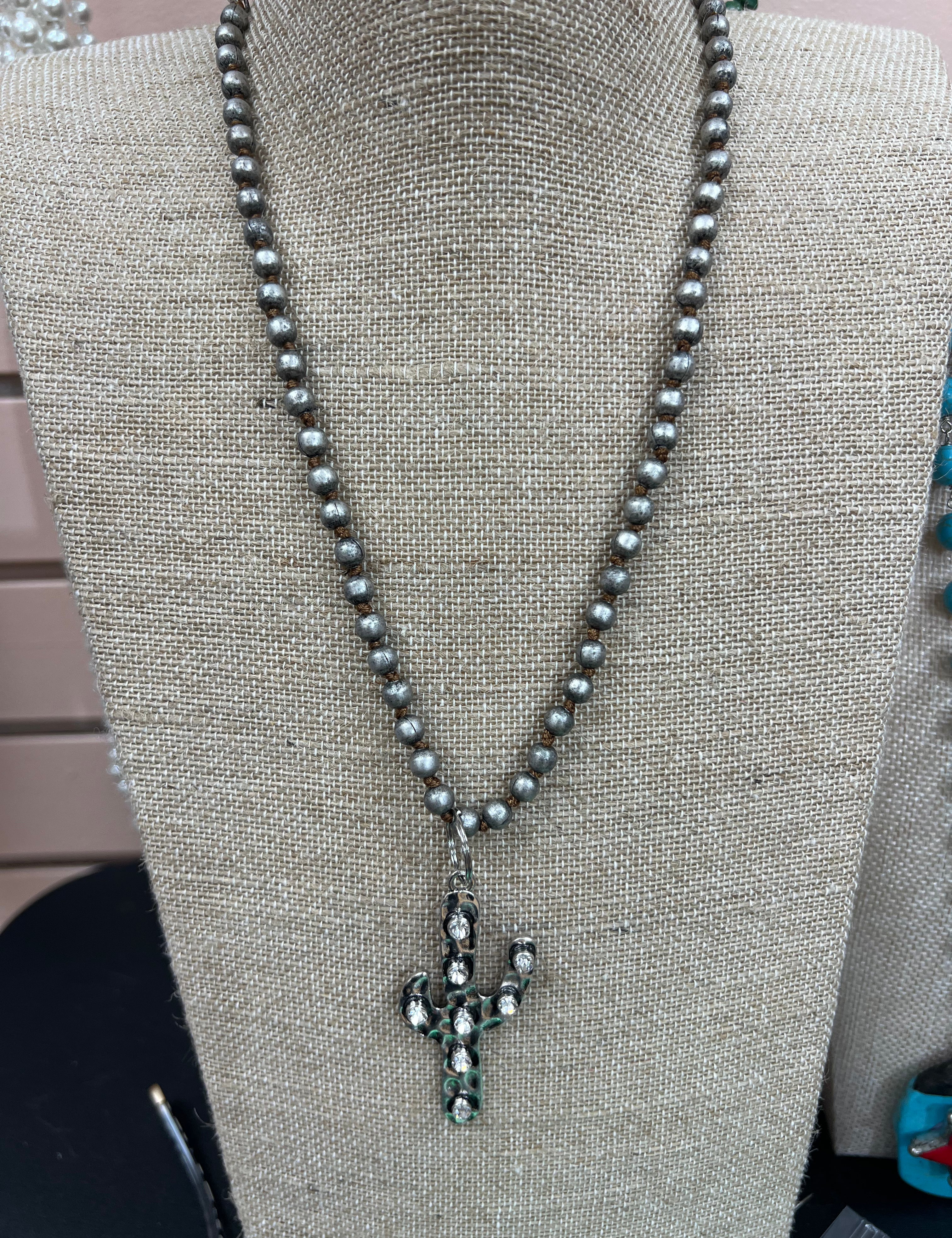 ATG Bling Cactus on Mini Navajo Pearl Necklace on Simply Obsessed