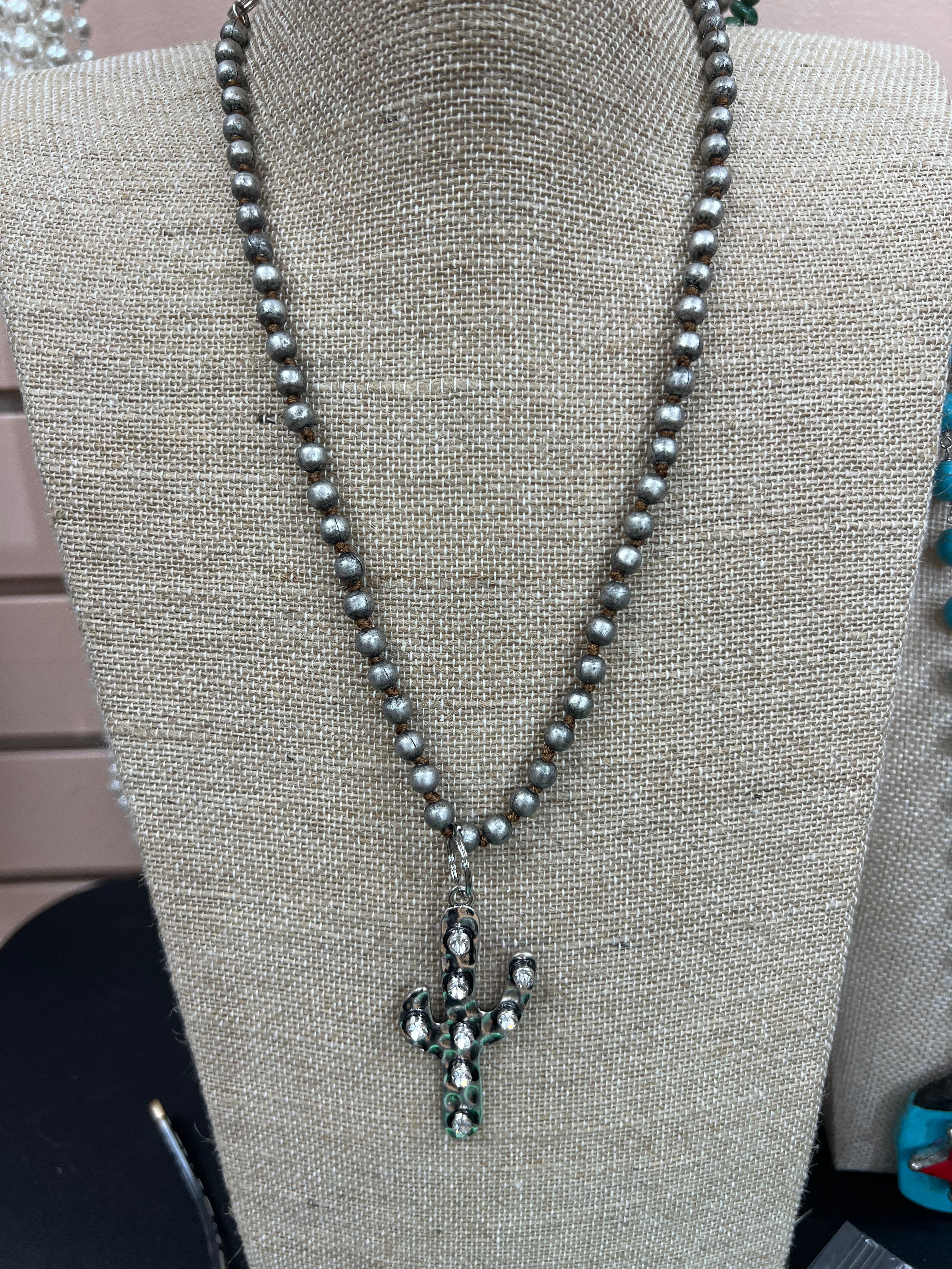 ATG Bling Cactus on Mini Navajo Pearl Necklace on Simply Obsessed