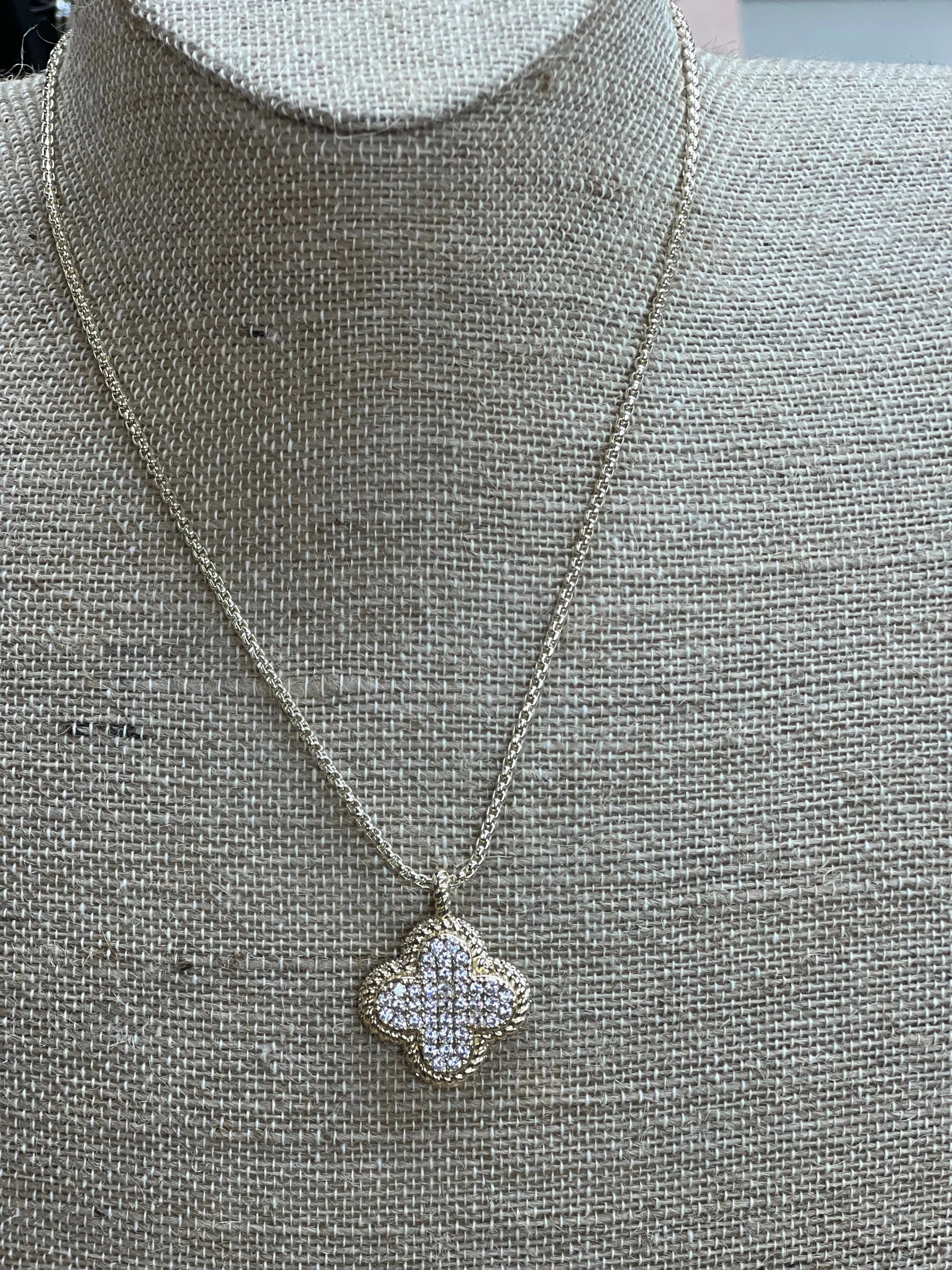 ATG Bling Clover Necklace on Simply Obsessed