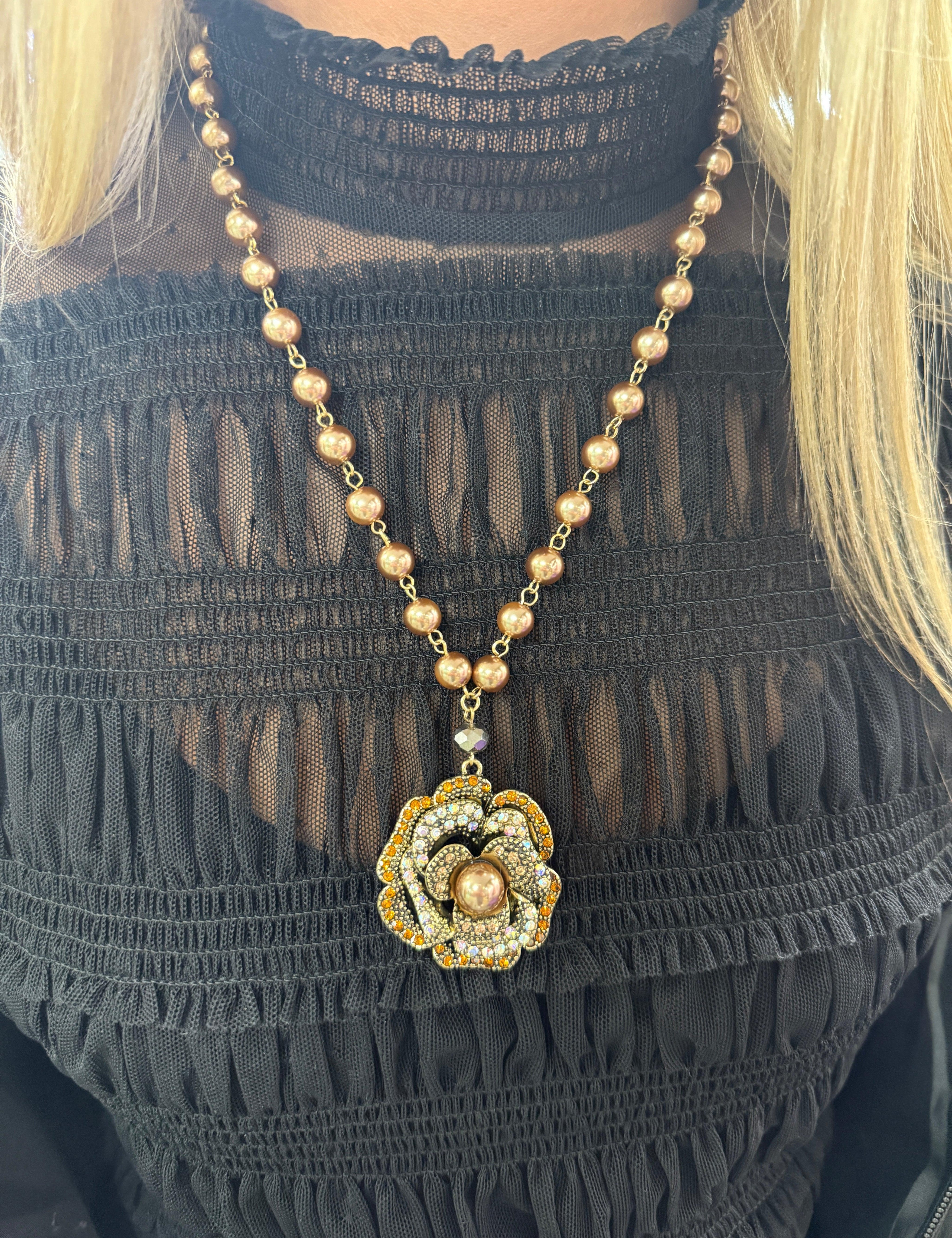 ATG Bling Flower Necklace on Simply Obsessed
