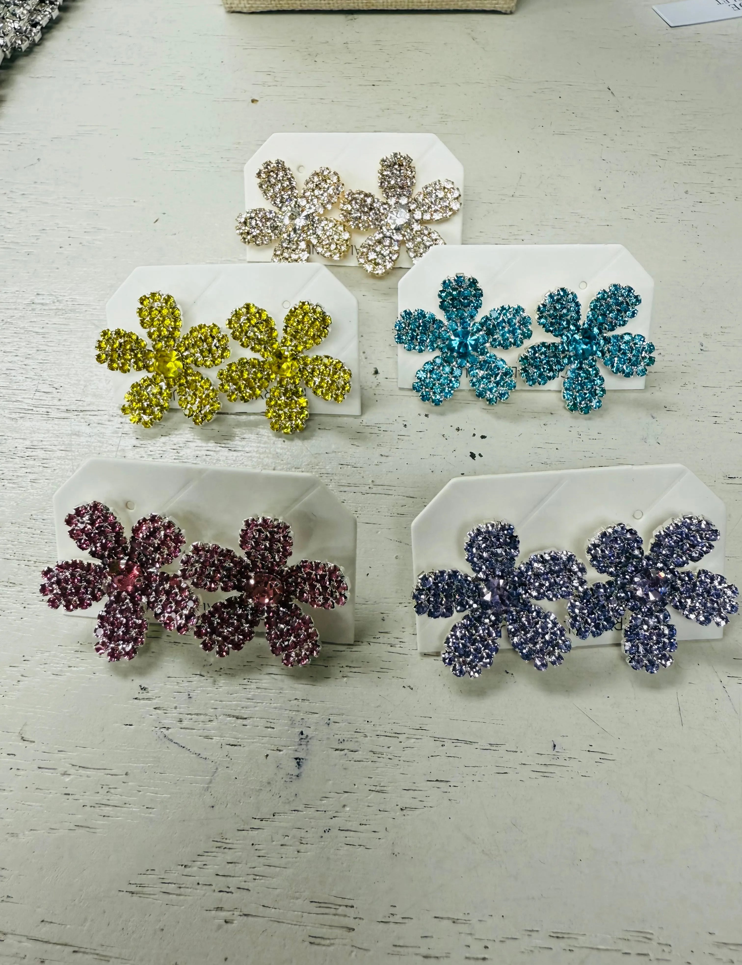 ATG Bling Flower Studs on Simply Obsessed