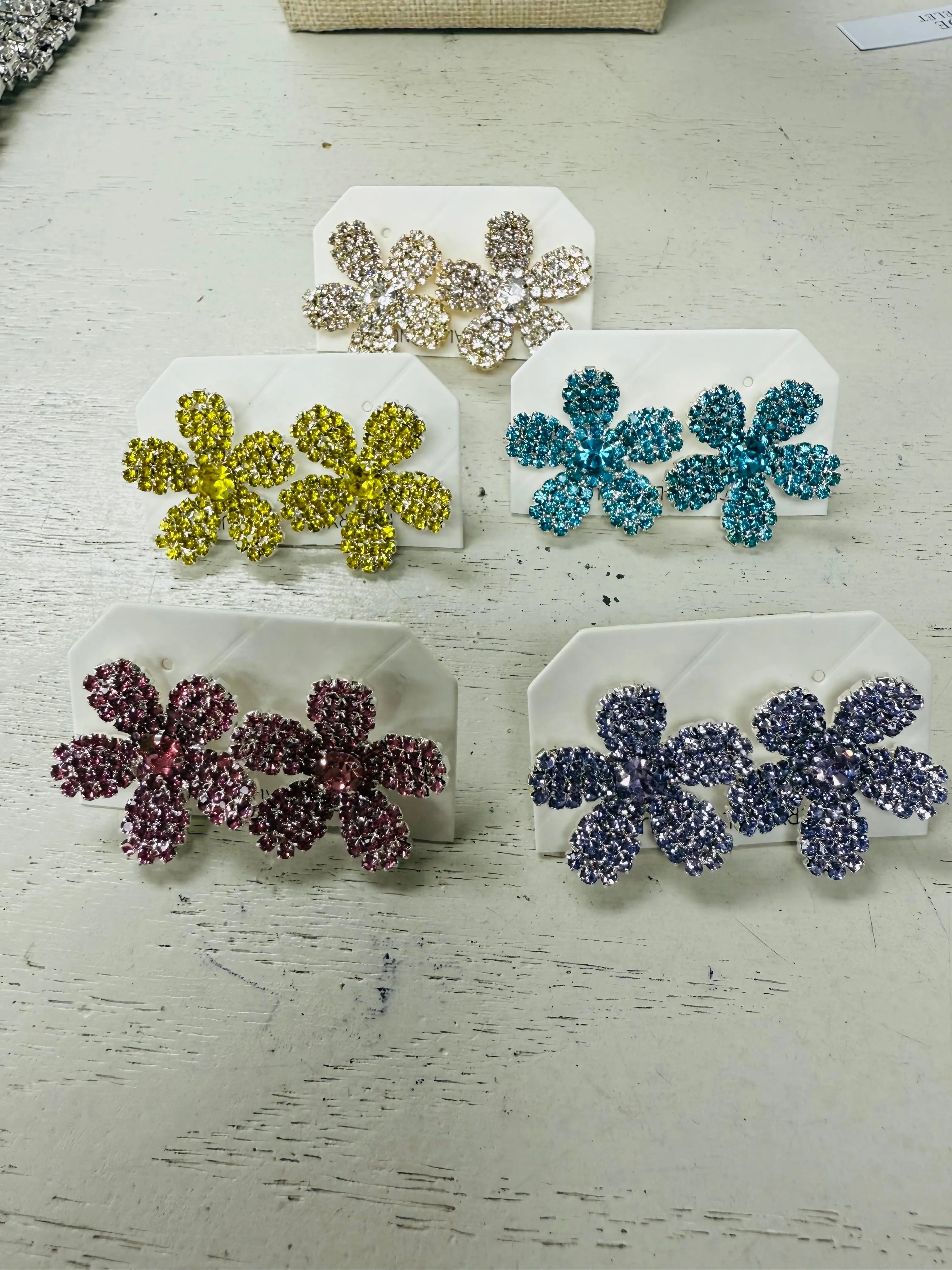 ATG Bling Flower Studs on Simply Obsessed